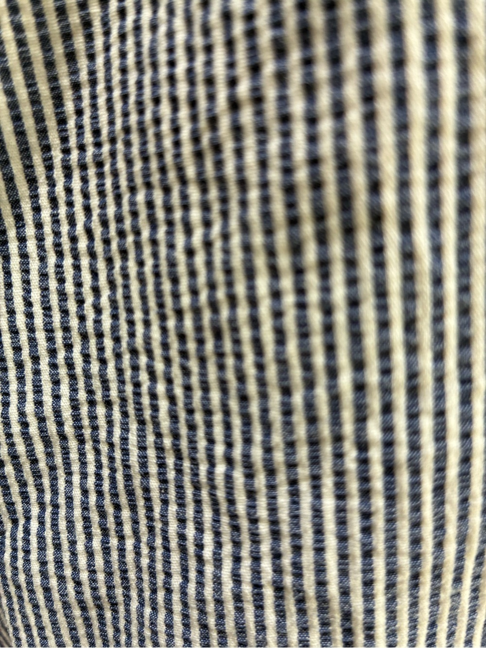 Talbots Blue and White Seersucker Capris 16
